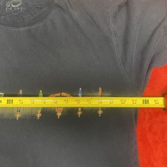 Newport Blue Heavy Cotton Dark Blue XL Shirt Beer Taps Stripe Adult Humor - Picture 8 of 9